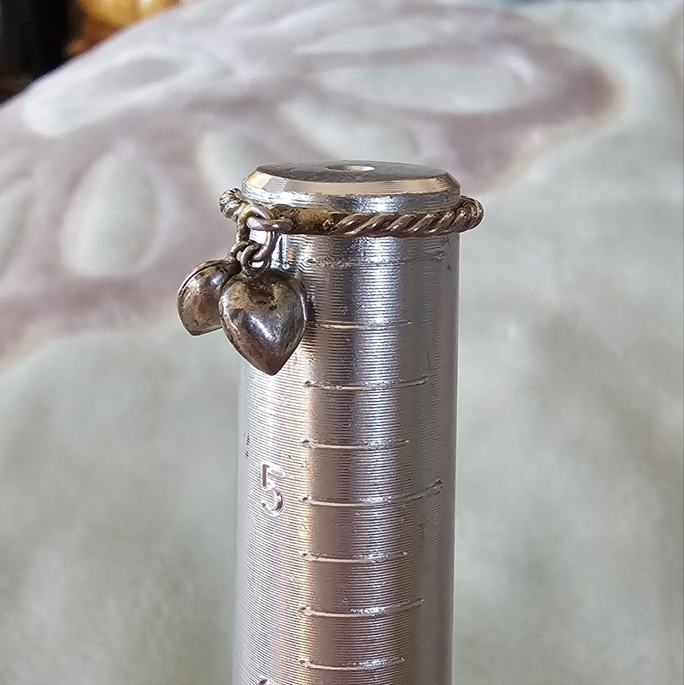 Ring Dangling Hearts Silver Ring Tiny Size 4 Lot … - image 4